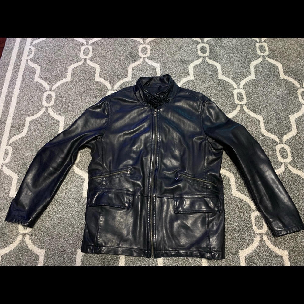Banana Republic Men’s Black Leather Jacket